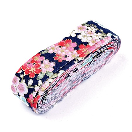 Japanese Kimono Style Floral Cotton Ribbon OCOR-I008-01A-06-1