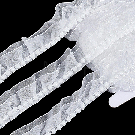 5 Yards Polyester Lace Ribbons OCOR-GF0006-14A-02-1