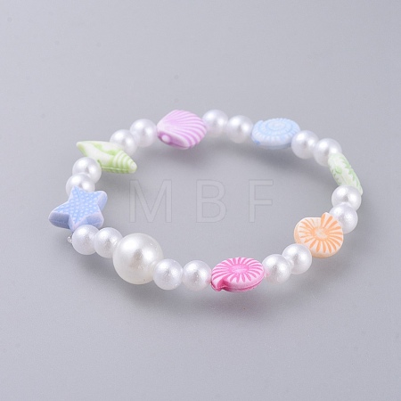 Kids Stretch Bracelets BJEW-JB04571-01-1