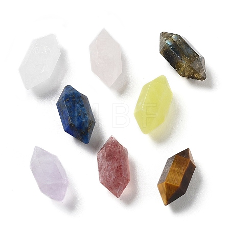 Natural Mixed Gemstone Double Terminated Points G-G012-07-1