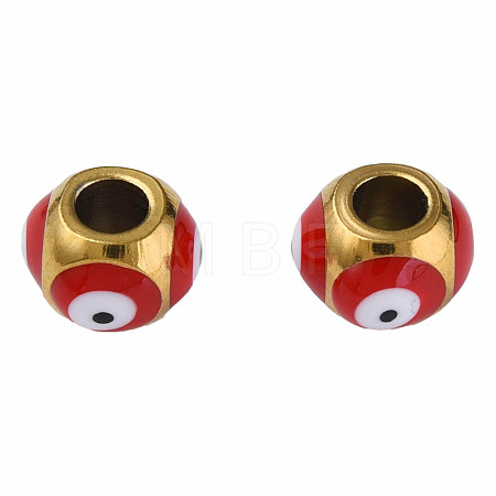 201 Stainless Steel Enamel Beads STAS-N087-59-01G-1