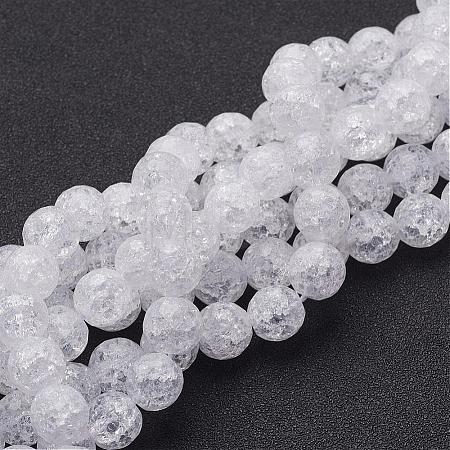 Synthetic Crackle Quartz Beads Strands G-SF10MM-43-1