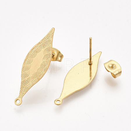 304 Stainless Steel Stud Earring Findings STAS-S079-61-1