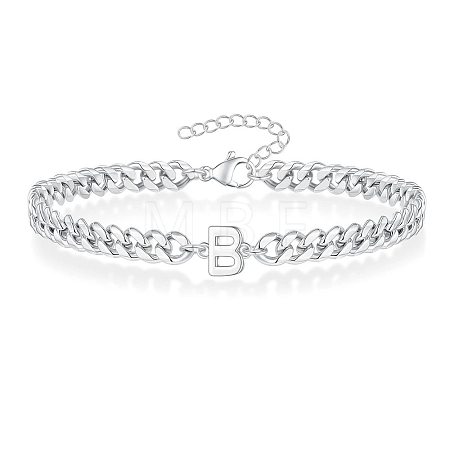 Letter 304 Stainless Steel Link Bracelets FS-WG7830E-27-1