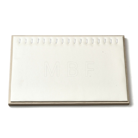 Rectangle Imitation Leather Jewelry Necklace Display Tray ODIS-K005-04-1