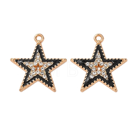 Alloy Enamel Pendants FIND-K030-17D-G-1