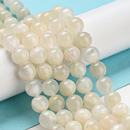 Natural White Moonstone Beads Strands LS-G-F306-05AB-10mm-01-1