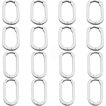 8 Pairs 2 Colors 304 Stainless Steel Huggie Hoop Earrings STAS-SC0021-28P-1