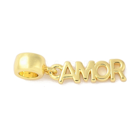 Rack Plating Brass European Dangle Charms KK-S380-17G-1