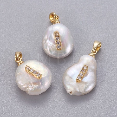 Natural Cultured Freshwater Pearl Pendants KK-L187-A-01I-1