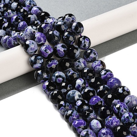 Natural Fire Crackle Agate Beads Strands G-M437-A01-01I-1