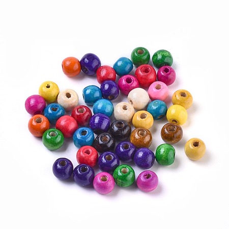 Dyed Natural Wood Beads WOOD-Q006-12mm-M-LF-1