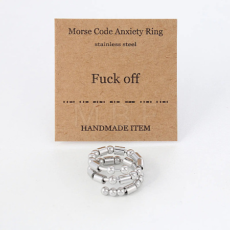 304 Stainless Steel Rotating Cuff Rings FS-WG14209-10-1