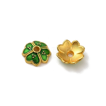 Alloy Enamel Beads Caps FIND-G074-02B-1