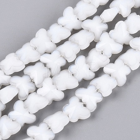Opaque Glass Beads Strands GLAA-N073-01A-1