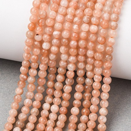 Natural Sunstone Beads Strands G-K423-A02-4mm-1
