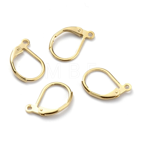 Brass Leverback Earring Findings KK-O131-09G-1