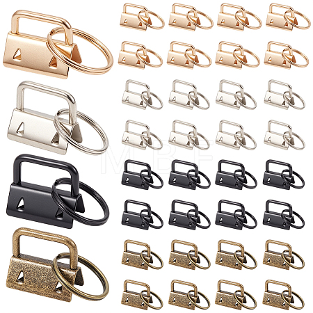 40Pcs 4 Colors Iron Ribbon Ends FIND-CN0002-57-1