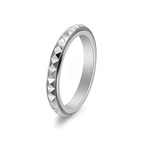Rotatable Version Korean StyleRotatable Stainless Steel Finger Ring for Men's PW-WGAB2A4-05-1