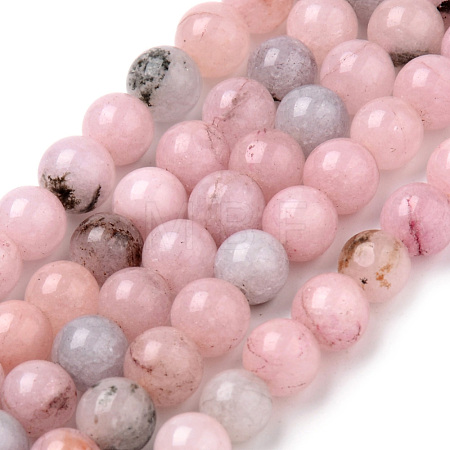 Natural Cherry Blossom Jasper Beads Strands G-Q462-63-6mm-1
