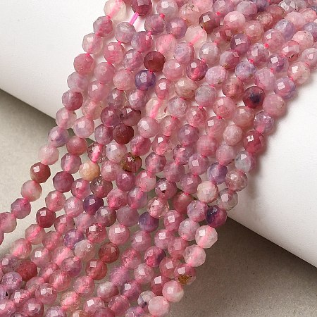 Natural Pink Tourmaline Beads Strands G-N342-33C-1