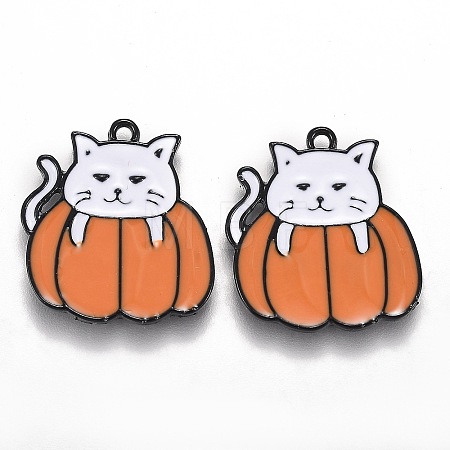 Autumn Theme Alloy Enamel Pendants X-ENAM-J649-06B-02-1