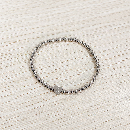 304 Stainless Steel Beads Stretch Bracelets for Women FS-WGC4F34-19-1