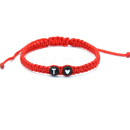 Resin Beads Braided Bead Bracelets FS-WG108B7-20-1