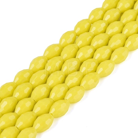 Opaque Solid Color Glass Beads Strands GLAA-N071-01A-C03-1