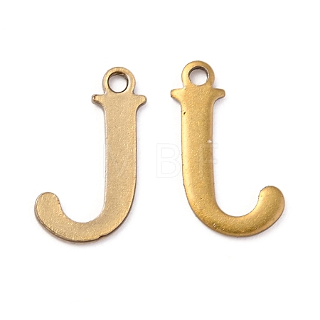 304 Stainless Steel Alphabet Charms STAS-H122-J-AB-1
