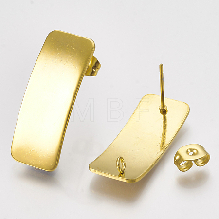 Ion Plating(IP) 304 Stainless Steel Stud Earring Findings STAS-Q231-08G-1
