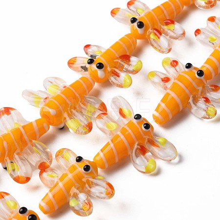 Autumn Theme Handmade Lampwork Beads Strands LAMP-T017-10-1