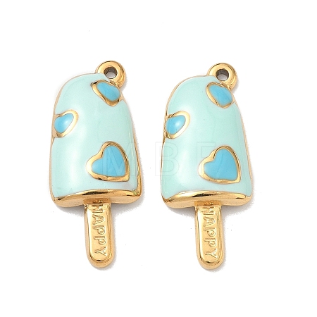 304 Stainless Steel Enamel Pendants STAS-K295-57G-03-1