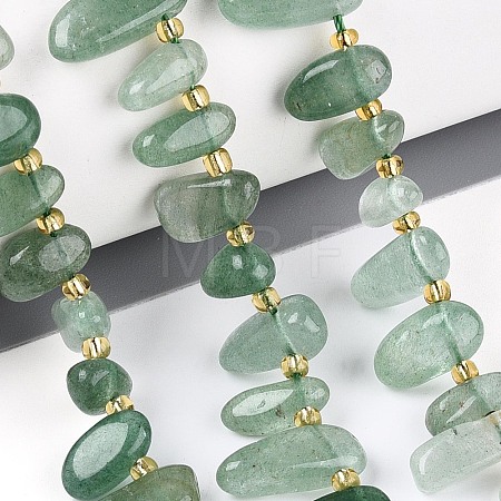 Natural Green Strawberry Quartz Beads Strands G-Z091-A32-1