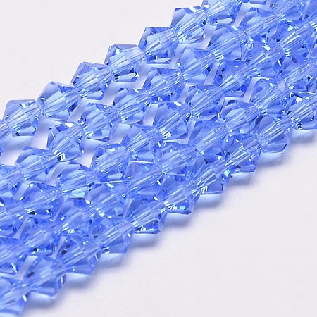 Imitate Austrian Crystal Bicone Glass Beads Strands GLAA-F029-3x3mm-09-1