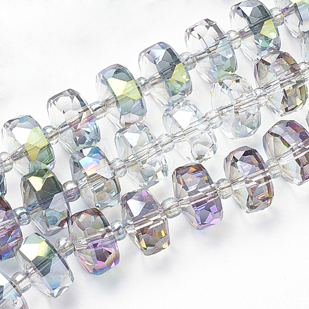 Electroplat Glass Beads Strands EGLA-Q092-10mm-D01-1