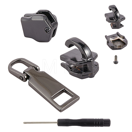 Stainless Steel Zipper Accessories FIND-WH0173-498B-1