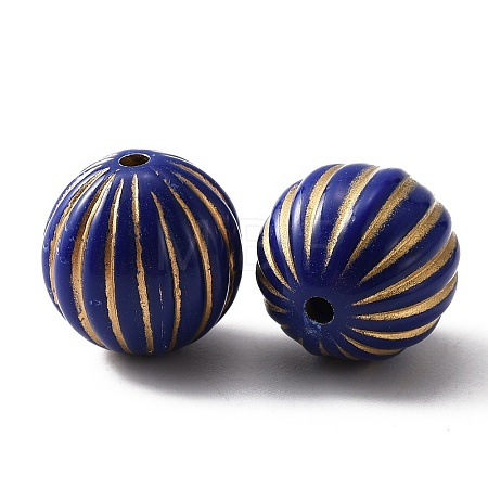 Plating Acrylic Beads KY-WH0046-04F-1