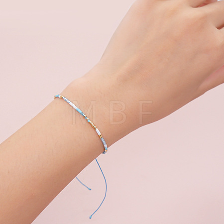 Minimalist Summer Glass Seed Beaded Adjustable Bracelets for Women JD5606-2-1