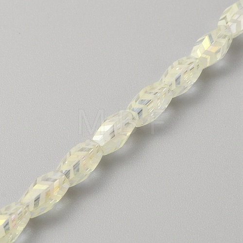 Transparent Electroplate Glass Beads EGLA-TAC0005-01H-1