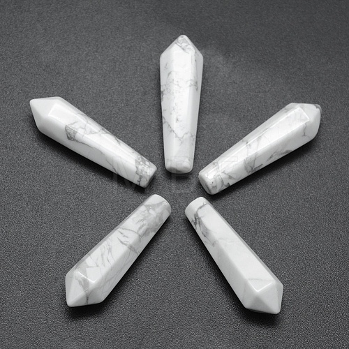 Natural Howlite Pointed Beads G-E490-C09-1