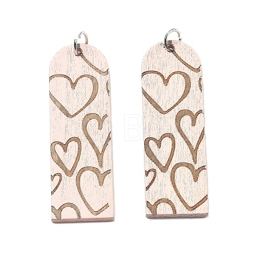 Printed Wood Pendants FIND-R050-02B-1