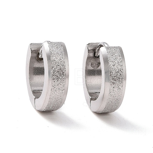 304 Stainless Steel Thick Hoop Earrings for Men Women EJEW-G324-01P-1