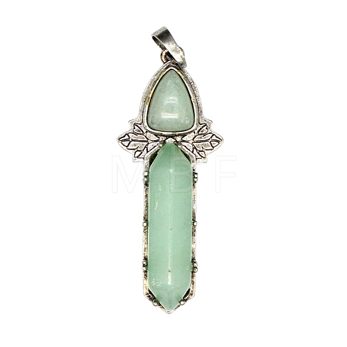 Natural Green Aventurine Pointed Big Pendants PW-WG9A7F3-06-1