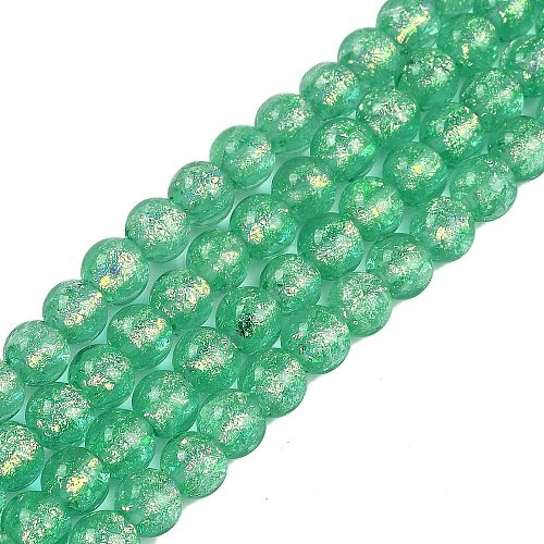 Handmade Foil Lampwork Beads Strands FOIL-K003-06B-03-01-1