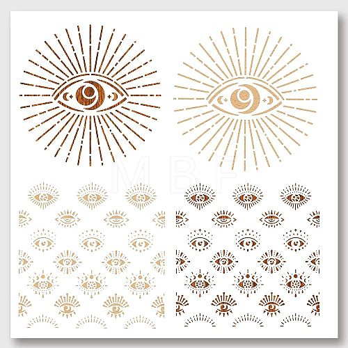 2Pcs 2 Styles PET Hollow Out Drawing Painting Stencils DIY-WH0411-015-1