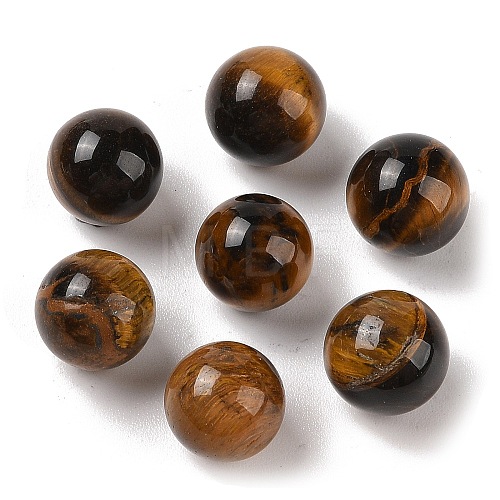 Natural Tiger Eye No Hole Sphere Beads G-K353-04B-04-1