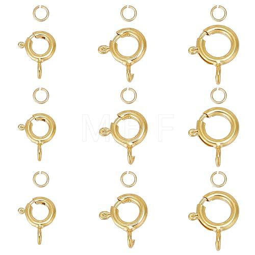 GOMAKERER 925 Sterling Silver Spring Ring Clasps with Open Jump Rings STER-GO0001-04G-1