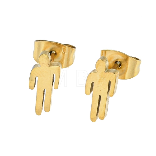 304 Stainless Steel Stud Earrings EJEW-G384-02D-1