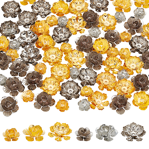   96Pcs 6 Style  Iron Bead Caps IFIN-PH0005-14-1